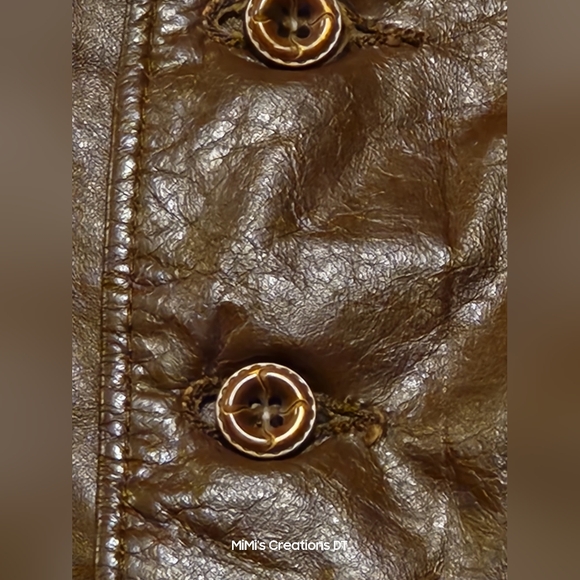 Vintage Brown Leather Shop Leather Western Style Vest from Sears. - Picture 5 of 11